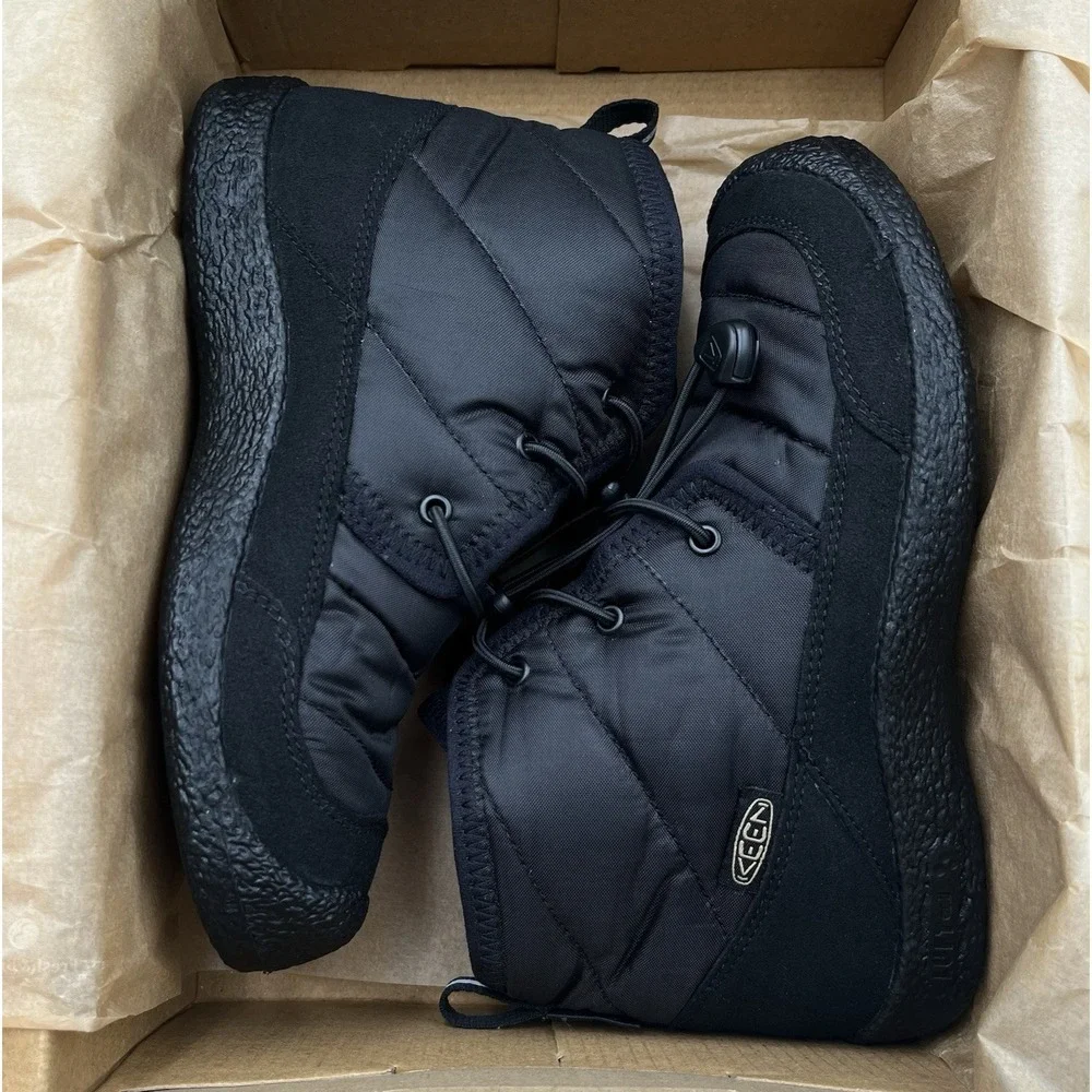 KEEN Youth Boys Girls Howser II Waterproof Insulated Chukka Boots Size 5 Black